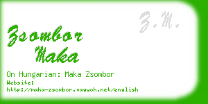 zsombor maka business card